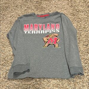 Maryland Terrapins Kids Gray Long Sleeve Shirt